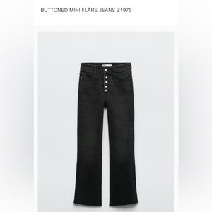 Zara buttoned up flare jeans